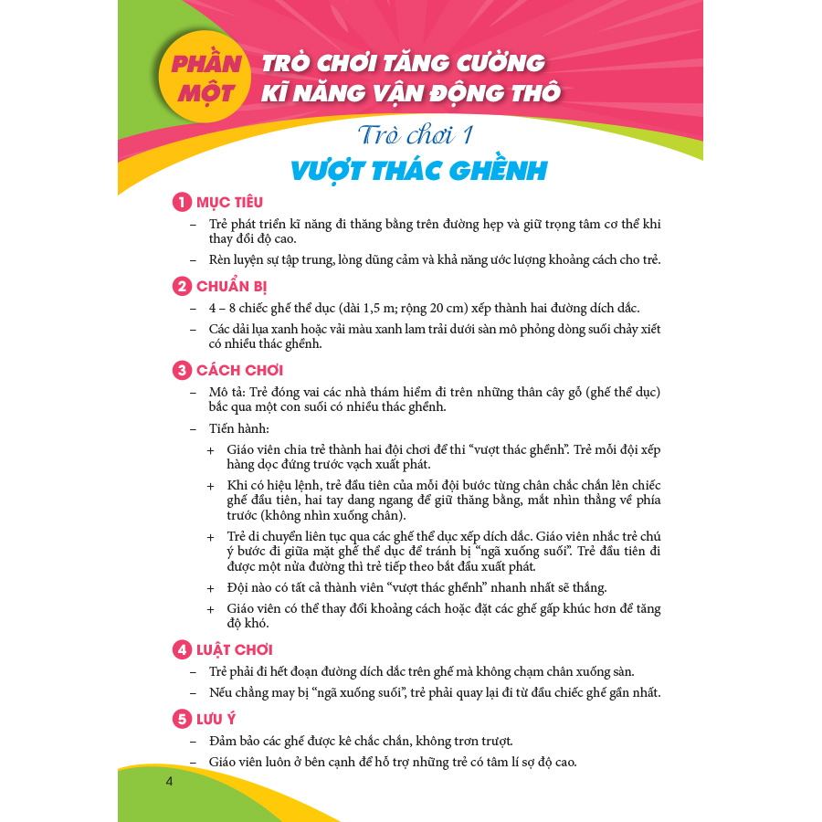 Tổ chức các trò chơi phát triển vận động cho trẻ mẫu giáo 5 - 6 tuổi trong cơ sở GDMN (Theo định hướng Chương trình Giáo dục mầm non mới)