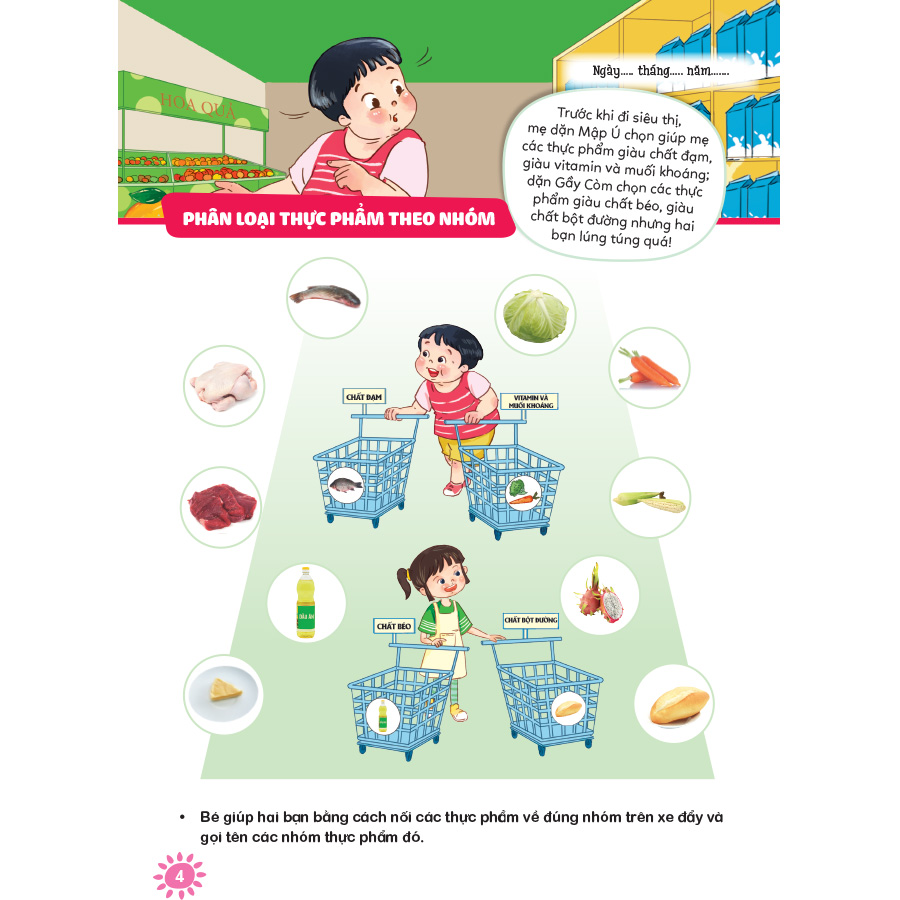 Chuẩn bị cho trẻ 5 tuổi sẵn sàng vào lớp một - Hoạt động khám phá, trải nghiệm - Dinh dưỡng, sức khoẻ