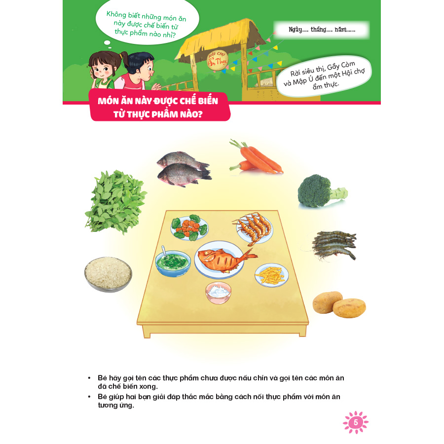 Chuẩn bị cho trẻ 5 tuổi sẵn sàng vào lớp một - Hoạt động khám phá, trải nghiệm - Dinh dưỡng, sức khoẻ