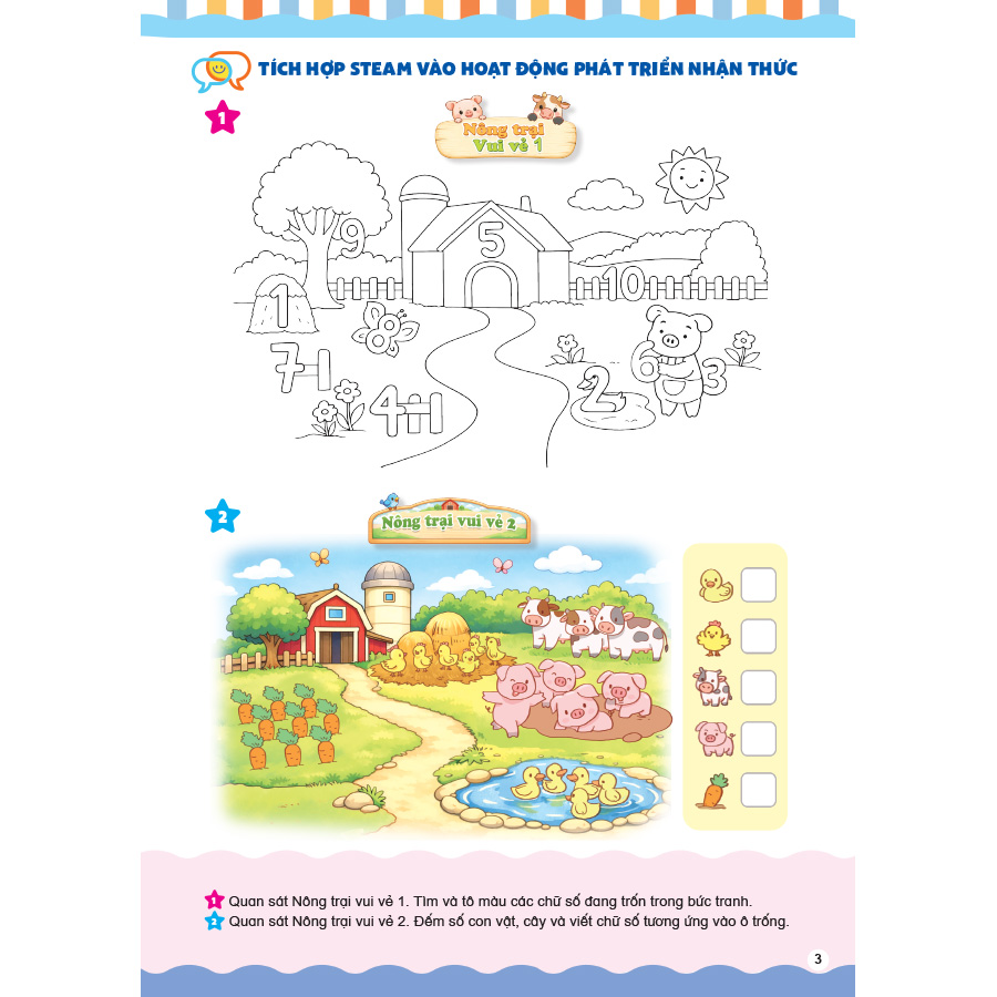 Bé thực hành các hoạt động steam tích hợp phát triển nhận thức (Dành cho trẻ mẫu giáo)
