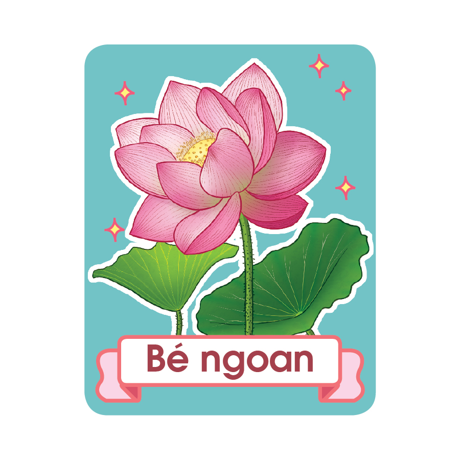 Phiếu bé ngoan - Bông Sen (30 phiếu/Tờ)