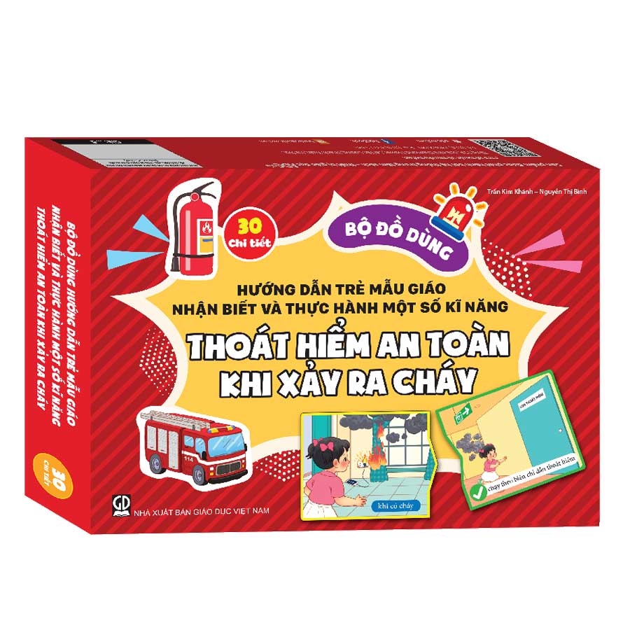 Bộ đồ dùng hướng dẫn trẻ mẫu giáo nhận biết và thực hành một số kĩ năng thoát hiểm an toàn khi xảy ra cháy