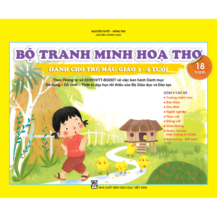 Bộ tranh minh hoạ thơ dành cho trẻ mẫu giáo 3 - 4 tuổi