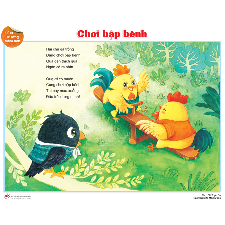 Bộ tranh minh hoạ thơ dành cho trẻ MG 5 - 6 tuổi