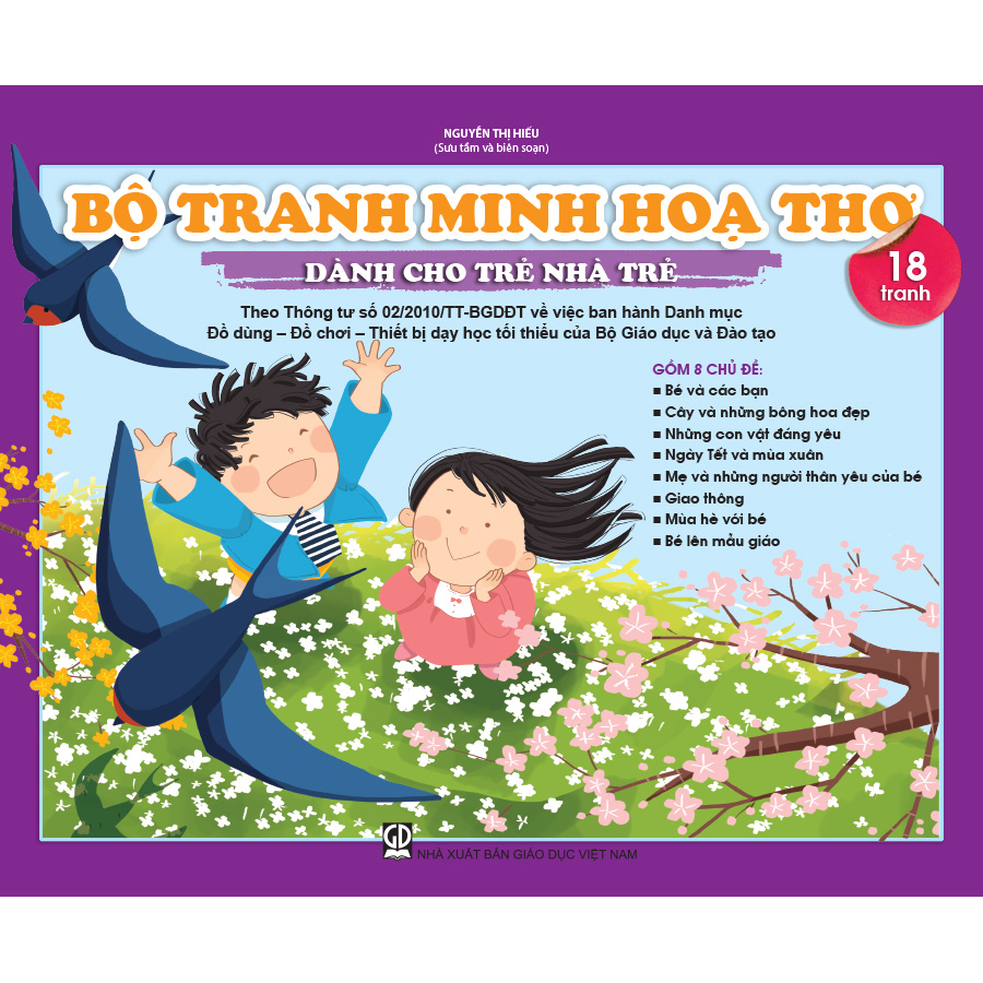 Bộ tranh minh hoạ thơ dành cho trẻ nhà trẻ