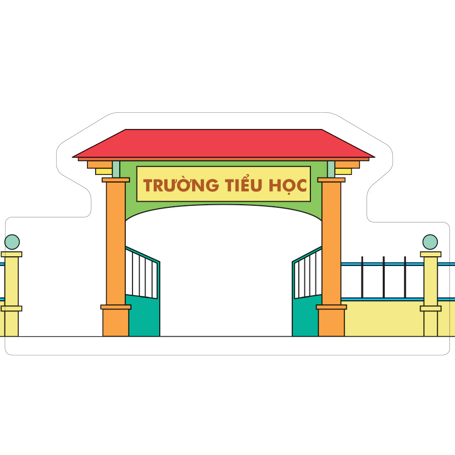 Bộ tranh tường trang trí sáng tạo theo chủ đề - Chủ đề Bé làm quen với Trường tiểu học