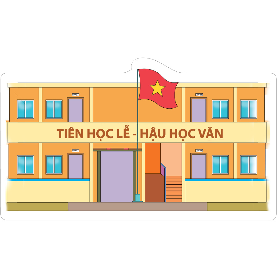 Bộ tranh tường trang trí sáng tạo theo chủ đề - Chủ đề Bé làm quen với Trường tiểu học