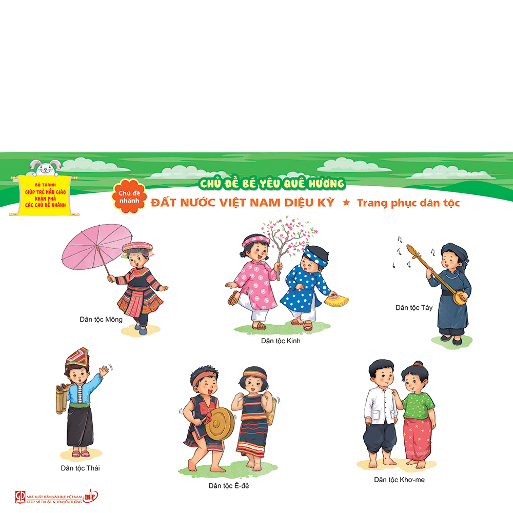 Bộ tranh giúp trẻ mẫu giáo khám phá các chủ đề nhánh - Chủ đề Bé yêu quê hương