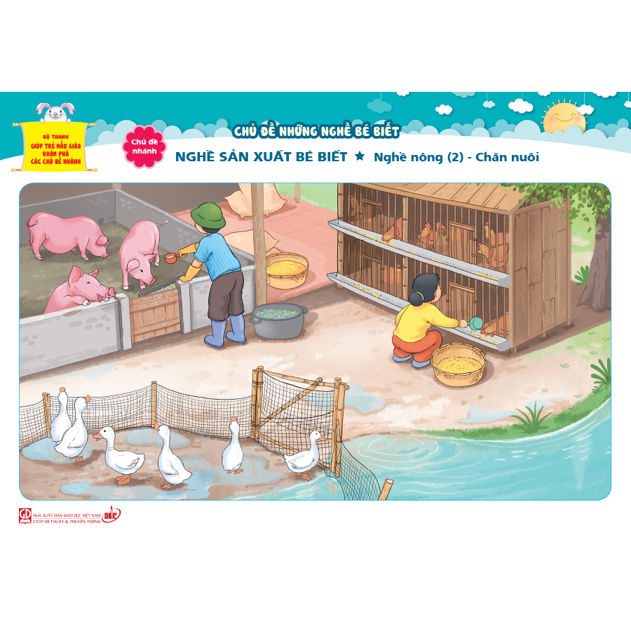 Bộ tranh giúp trẻ mẫu giáo khám phá các chủ đề nhánh - Chủ đề Những nghề bé biết