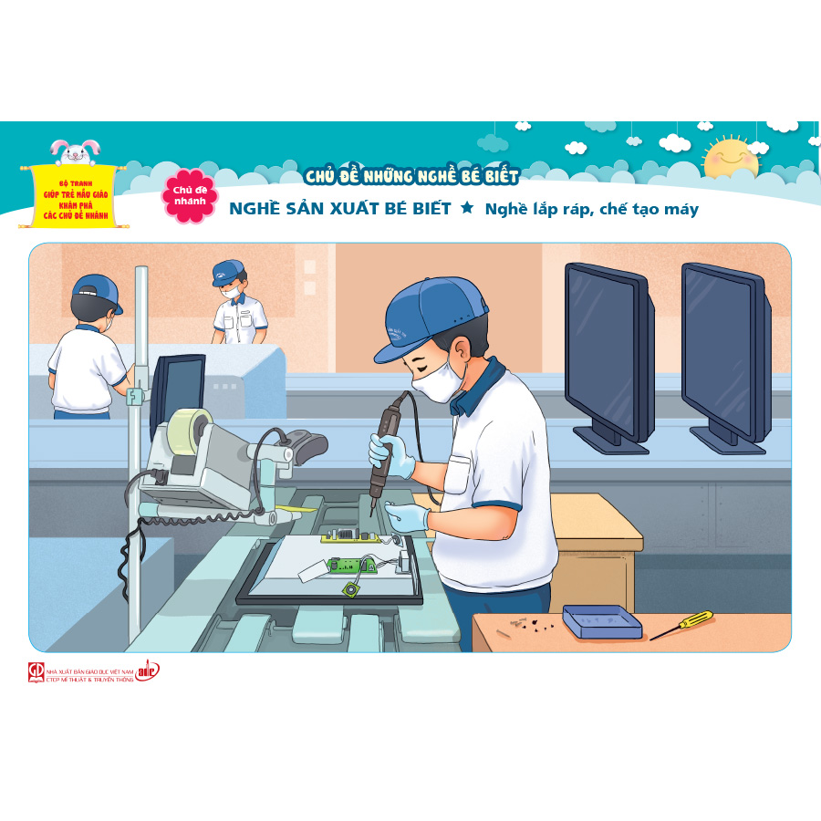 Bộ tranh giúp trẻ mẫu giáo khám phá các chủ đề nhánh - Chủ đề Những nghề bé biết