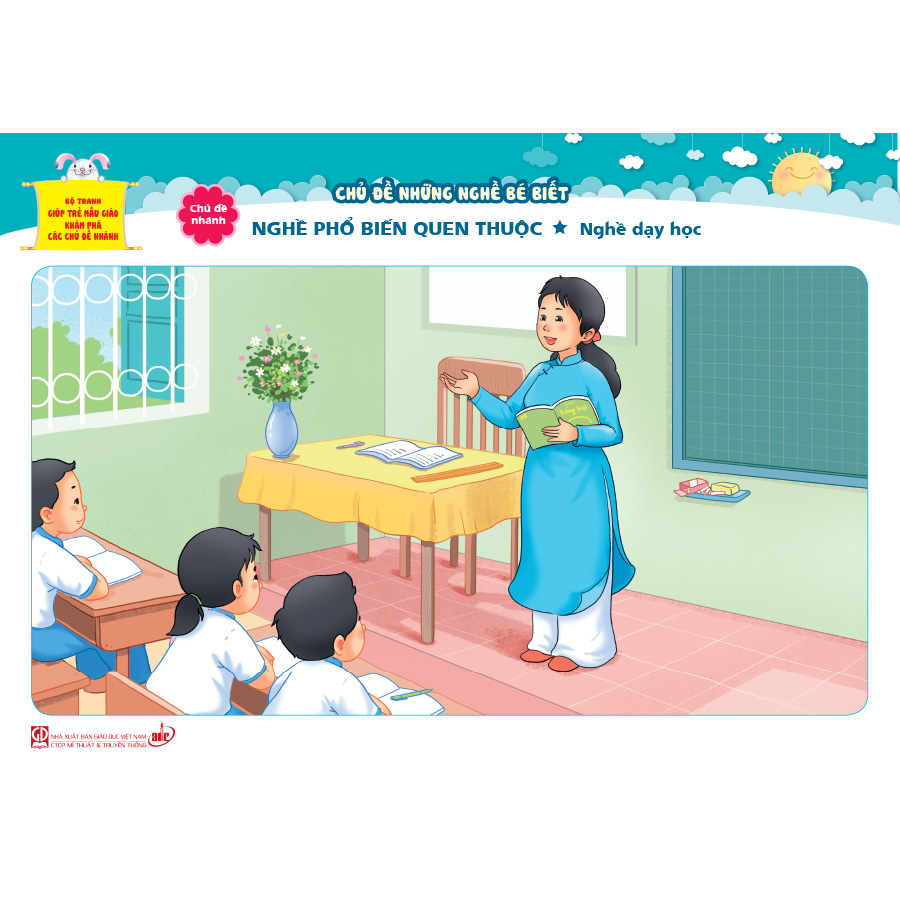 Bộ tranh giúp trẻ mẫu giáo khám phá các chủ đề nhánh - Chủ đề Những nghề bé biết