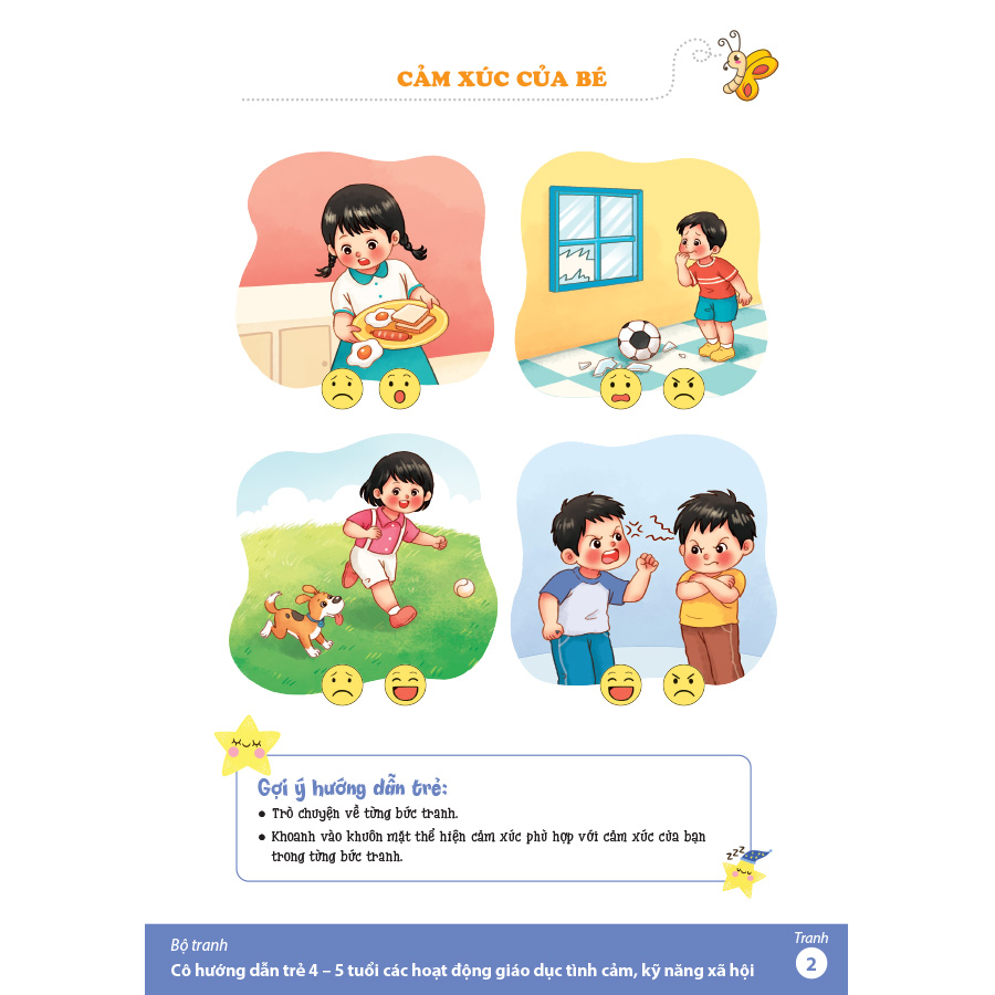 Bộ tranh cô hướng dẫn trẻ 4 – 5 tuổi các hoạt động giáo dục tình cảm