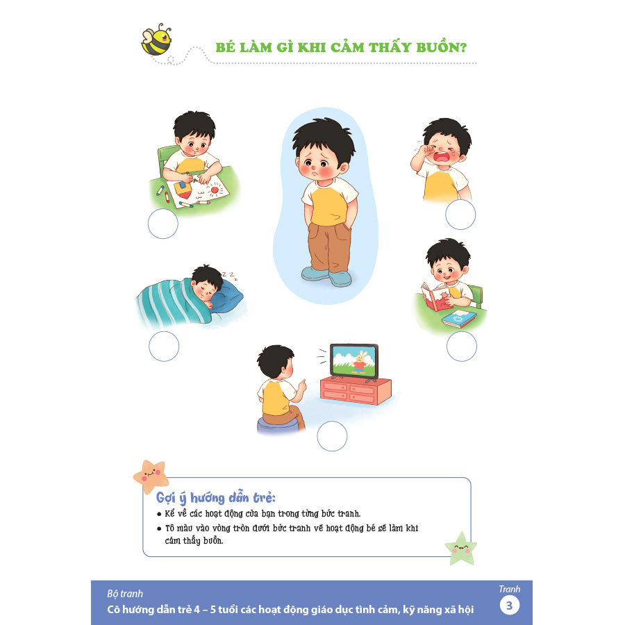 Bộ tranh cô hướng dẫn trẻ 4 – 5 tuổi các hoạt động giáo dục tình cảm