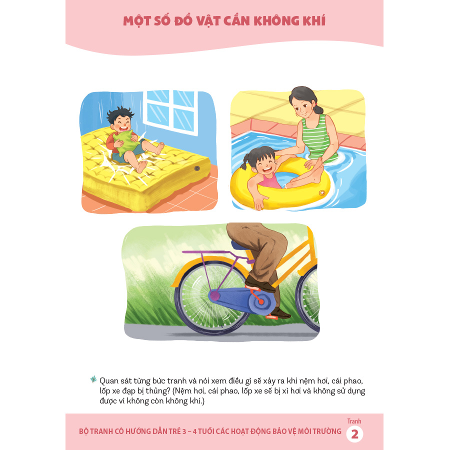 Bộ tranh cô hướng dẫn trẻ 3 - 4 tuổi các hoạt động bảo vệ môi trường