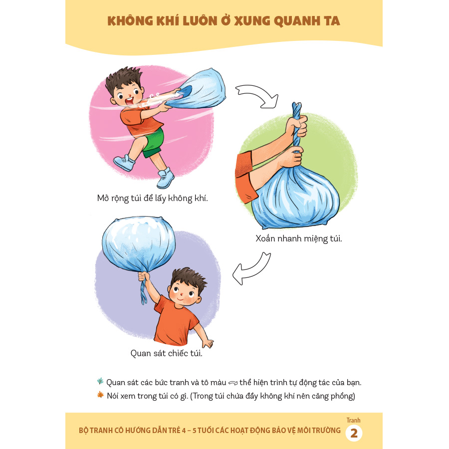 Bộ tranh cô hướng dẫn trẻ 4 - 5 tuổi các hoạt động bảo vệ môi trường