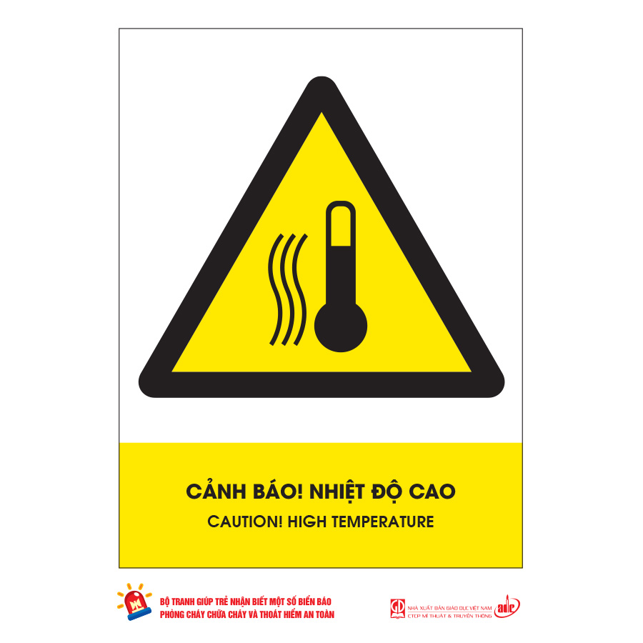 Bộ tranh giúp trẻ nhận biết một số biển báo phòng cháy chữa cháy và thoát hiểm an toàn