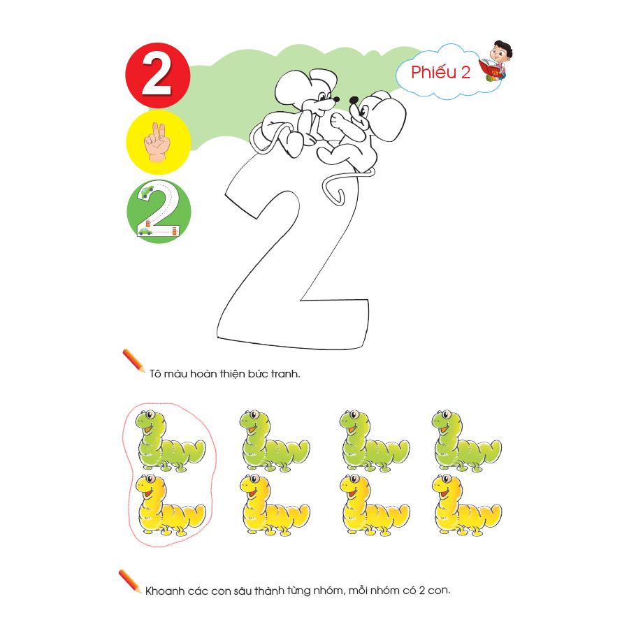 Bộ phiếu hướng dẫn trẻ thực hành các hoạt động chơi và tạo hình với chữ số (Dành cho trẻ mẫu giáo)