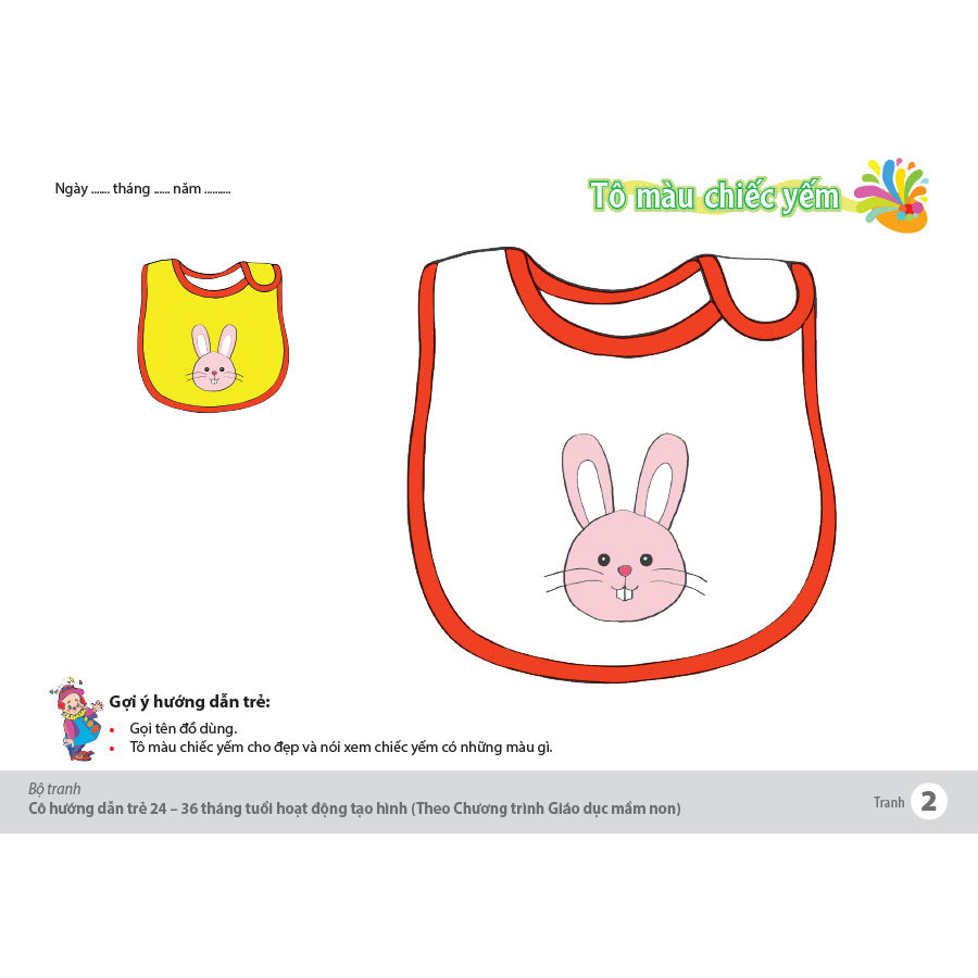 Bộ tranh cô hướng dẫn trẻ 24 - 36 tháng tuổi hoạt động tạo hình (Theo chương trình giáo dục mầm non)