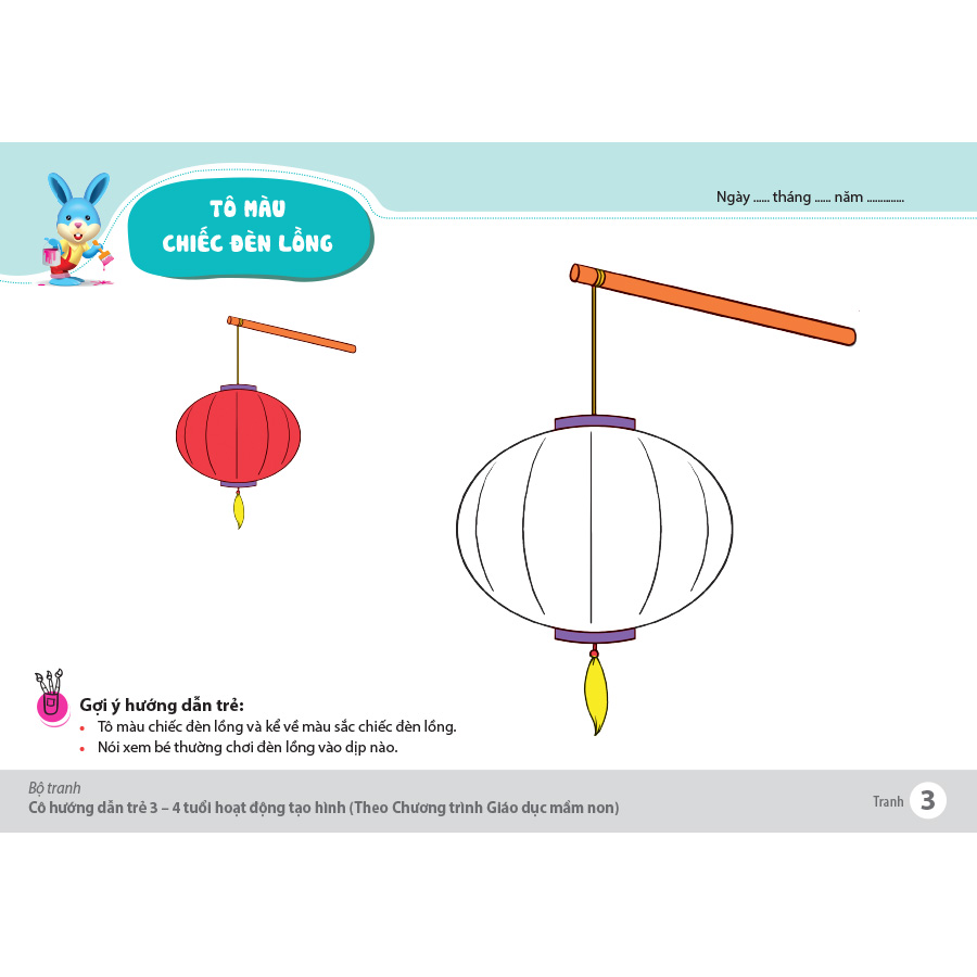 Bộ tranh cô hướng dẫn trẻ 3 – 4 tuổi hoạt động tạo hình (Theo chương trình giáo dục mầm non)