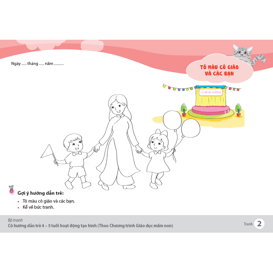 Bộ tranh cô hướng dẫn trẻ 4 – 5 tuổi hoạt động tạo hình (Theo chương trình giáo dục mầm non)