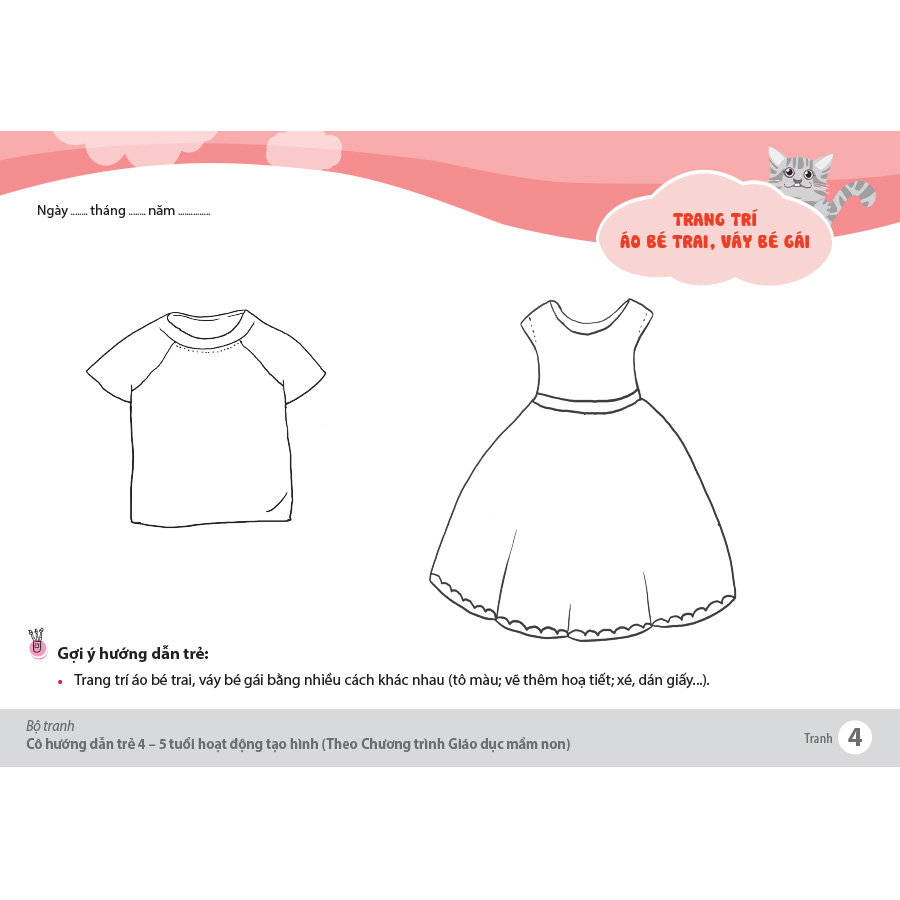 Bộ tranh cô hướng dẫn trẻ 4 – 5 tuổi hoạt động tạo hình (Theo chương trình giáo dục mầm non)