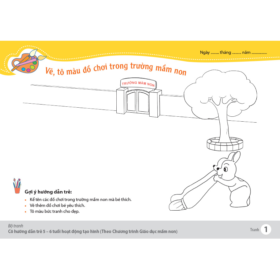 Bộ tranh cô hướng dẫn trẻ 5 – 6 tuổi hoạt động tạo hình (Theo chương trình giáo dục mầm non)