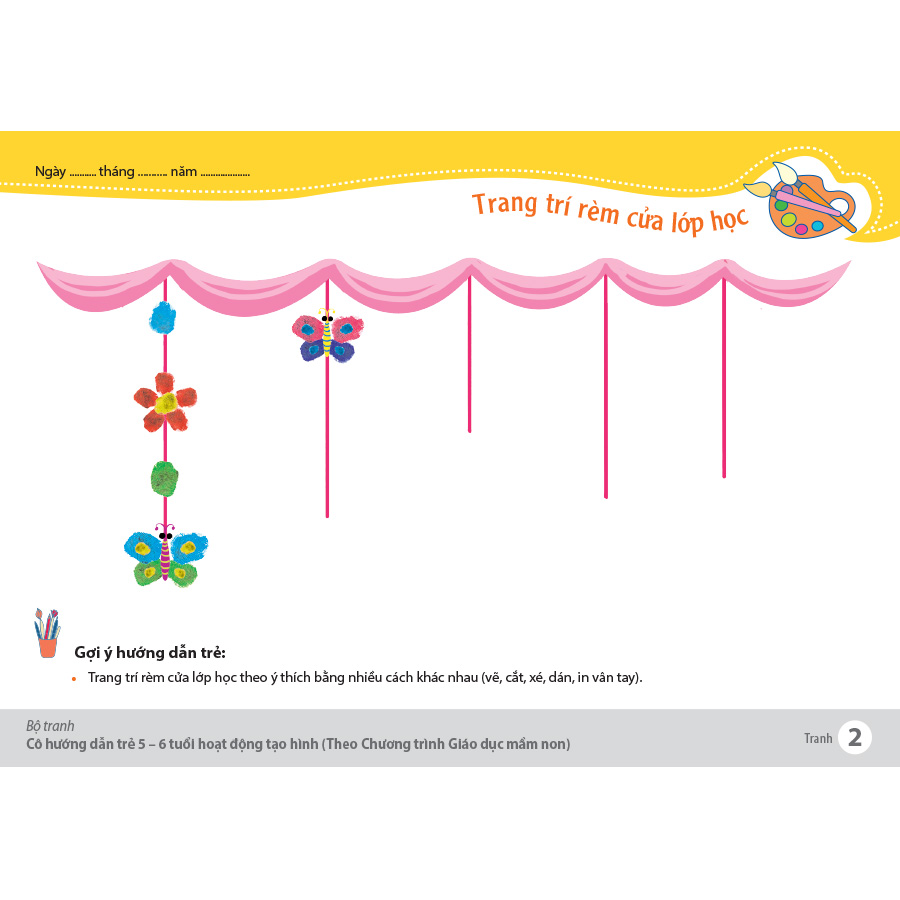 Bộ tranh cô hướng dẫn trẻ 5 – 6 tuổi hoạt động tạo hình (Theo chương trình giáo dục mầm non)
