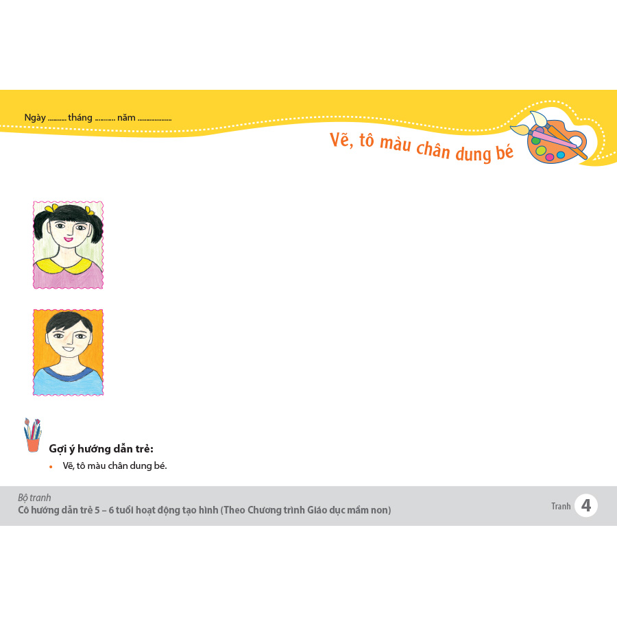 Bộ tranh cô hướng dẫn trẻ 5 – 6 tuổi hoạt động tạo hình (Theo chương trình giáo dục mầm non)