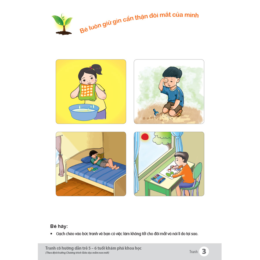 Tranh cô hướng dẫn trẻ 5 - 6 tuổi khám phá khoa học (Theo định hướng Chương trình Giáo dục mầm non mới)