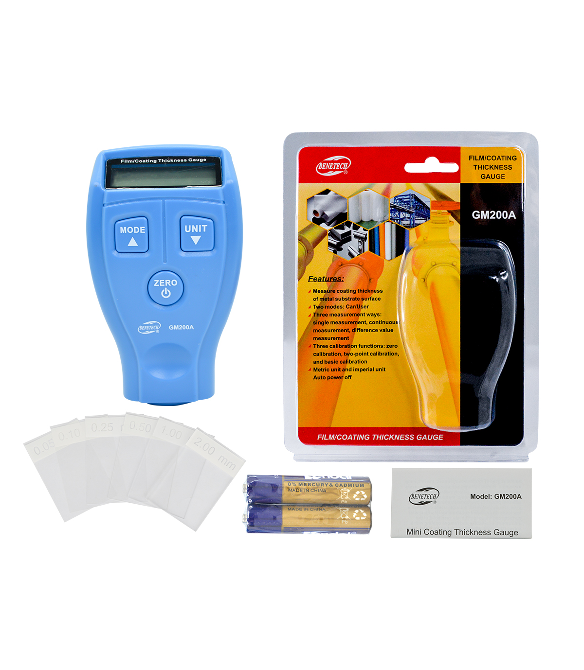 Máy đo độ dày lớp phủ màng GM200A