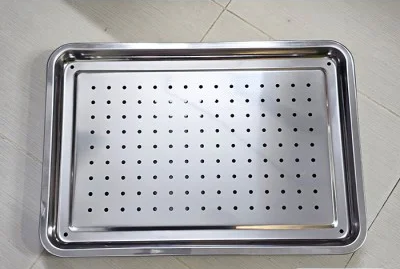 Khay inox đục lỗ, 35x50 sâu 2cm