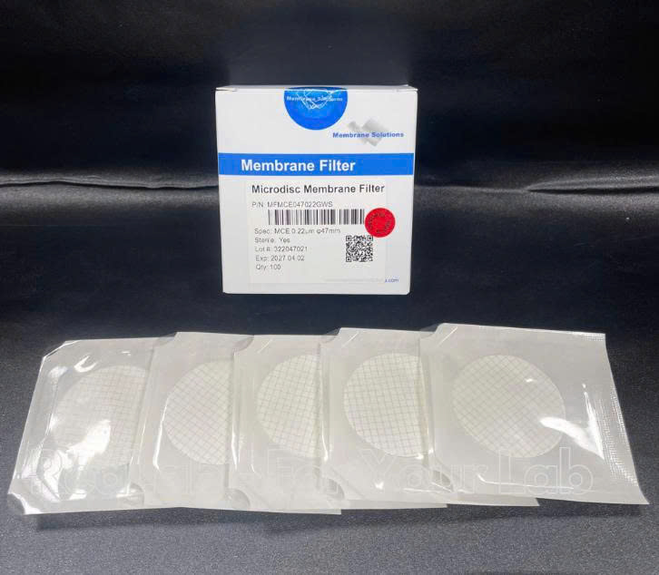 Màng lọc vi sinh MCE kẻ ô 47mm MEMBRANE SOLUTIONS lỗ lọc 0.22 / 0.45 / 0.8 um, Individually Sterile, membrane filter, có VAT