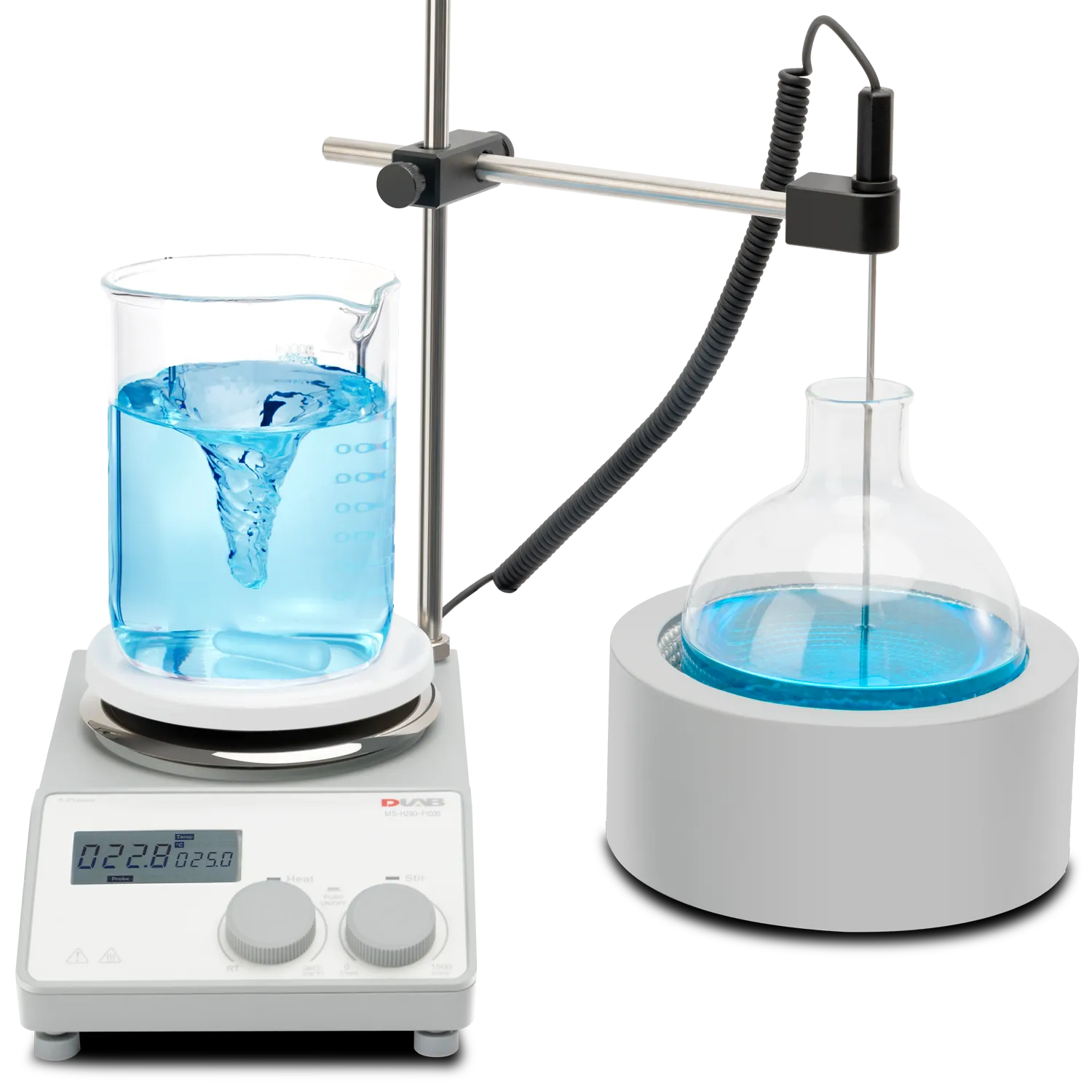 Máy khuấy từ gia nhiệt cho cốc đong 1000ml (Bếp đun cho cốc đong 1000ml có khuấy từ) MS-H280-B1000 DLAB