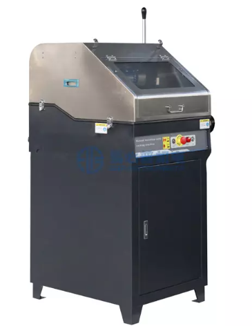 Máy cắt mẫu luyện kim thủ công có bàn tủ QGL-80C 100C