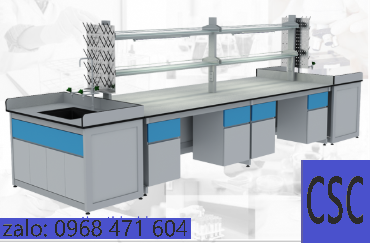 BÀN THÍ NGHIỆM TRUNG TÂM 2 CHẬU RỬA