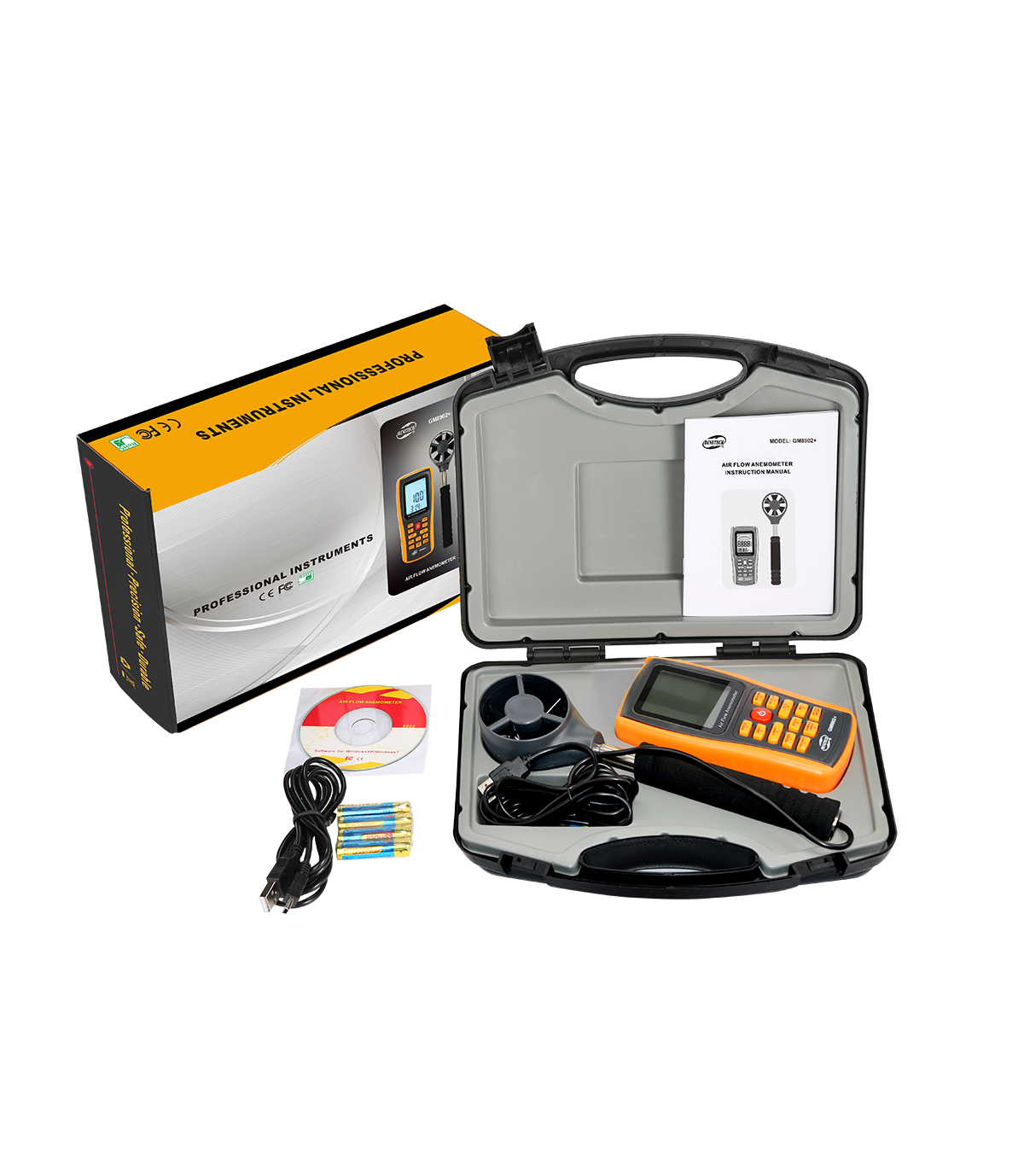Máy đo lưu lượng gió GM8902+
