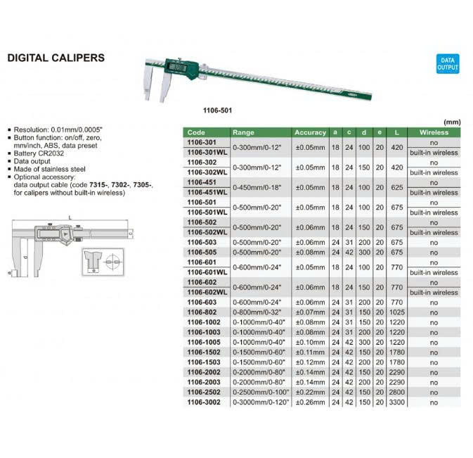 Thước cặp điện tử INSIZE 1106-501