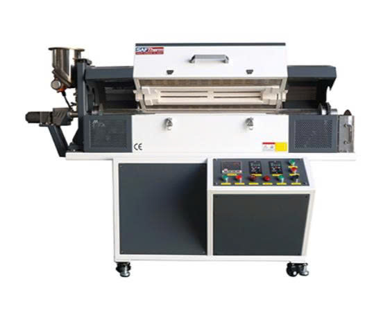 Lò nung ống quay tự động nạp liệu 1200°C