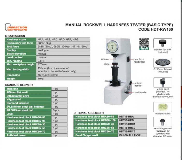 Máy đo độ cứng tự động Rockwell Insize HDT-RA151