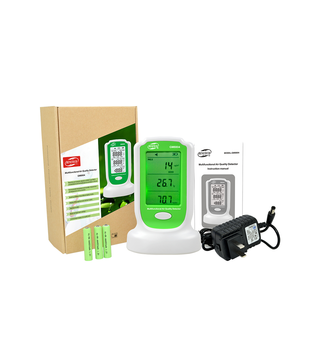Máy dò chất lượng không khí đa chức năng GM8804