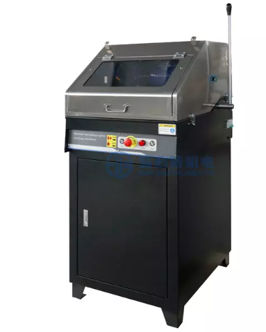 Máy cắt mẫu luyện kim thủ công có bàn tủ QGL-80C 100C