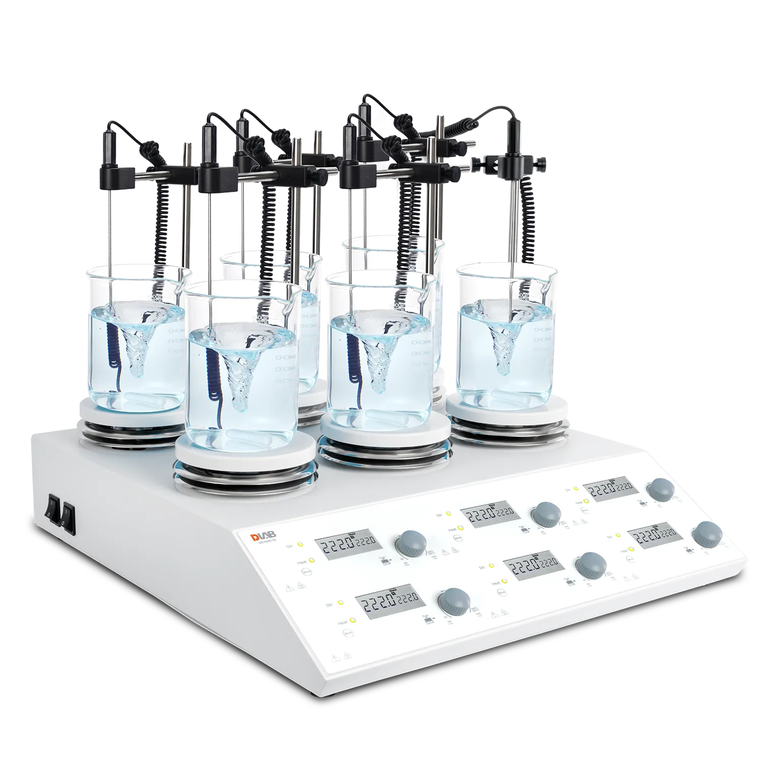 Máy khuấy từ gia nhiệt hiện số 6 vị trí MS-H280-S6 DLAB