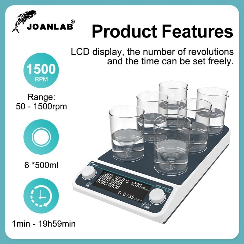 Máy khuấy từ 6 vị trí MMS-6pro joanlab