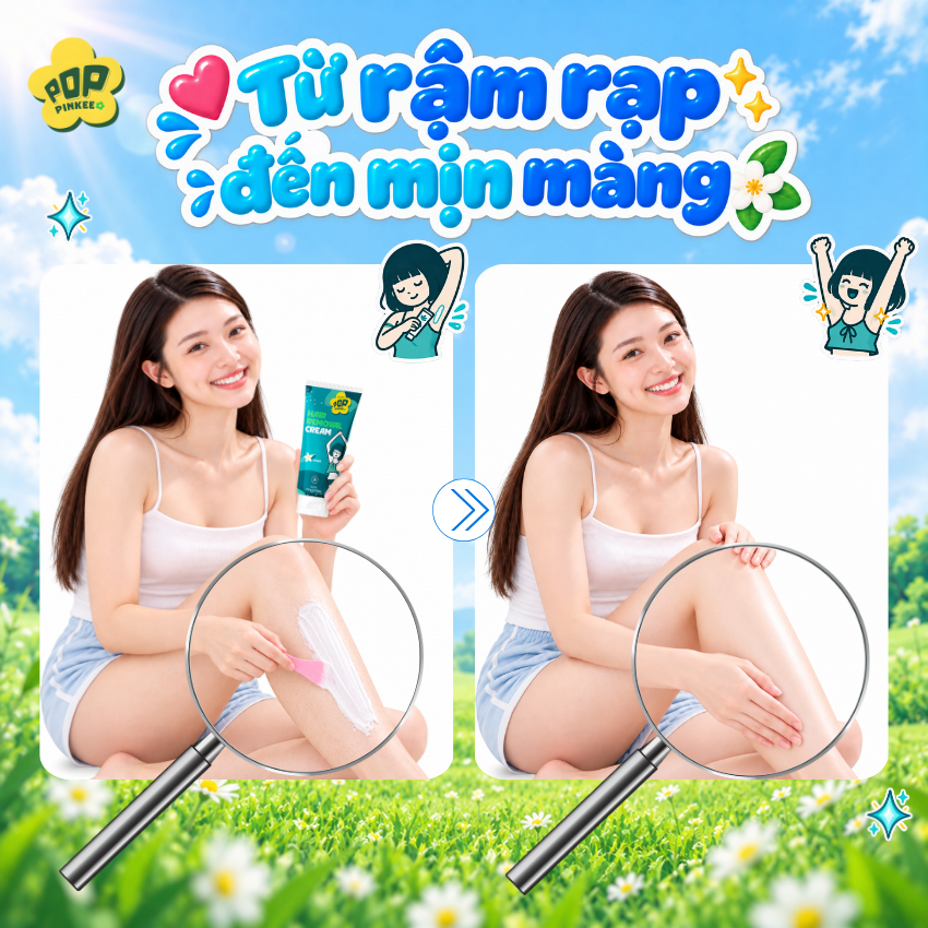 Combo 2 Kem Tẩy Lông Và Serum Dưỡng Mịn Sau Tẩy Lông - Tuýp 100g