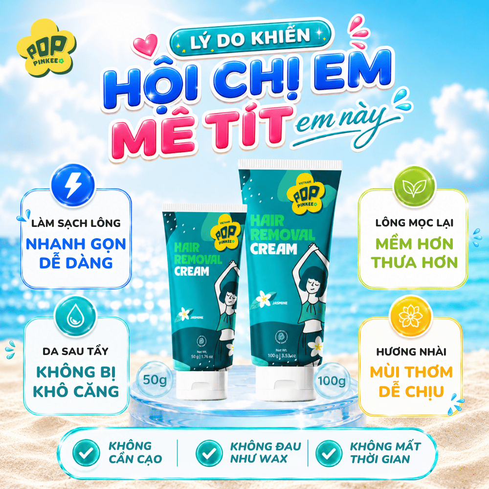Combo 2 Kem Tẩy Lông Và Serum Dưỡng Mịn Sau Tẩy Lông - Tuýp 100g