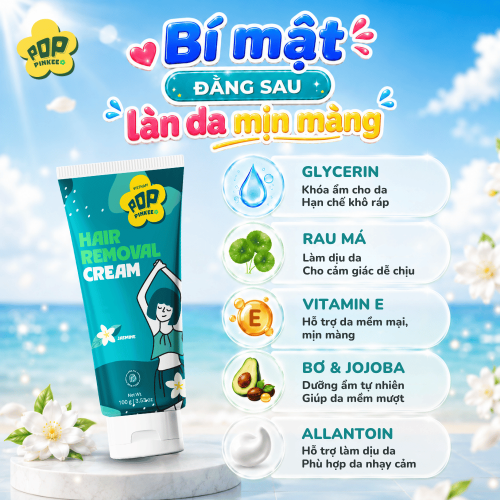 Combo 2 Kem Tẩy Lông Và Serum Dưỡng Mịn Sau Tẩy Lông - Tuýp 100g
