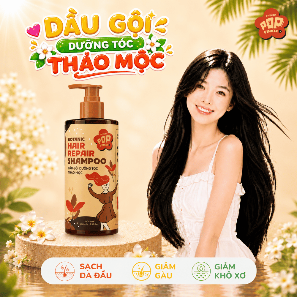 Dầu Gội Thảo Dược Bưởi – Bồ Kết – Làm Sạch Dịu Nhẹ, Nuôi Dưỡng Tóc Chắc Khỏe – 400ml