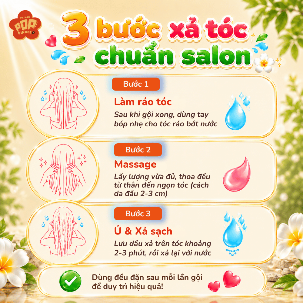 Dầu Xả Dưỡng Tóc Thảo Mộc Pop Pinkee – Khóa Ẩm Chuyên Sâu, Tóc Siêu Suôn Mượt - 400ml
