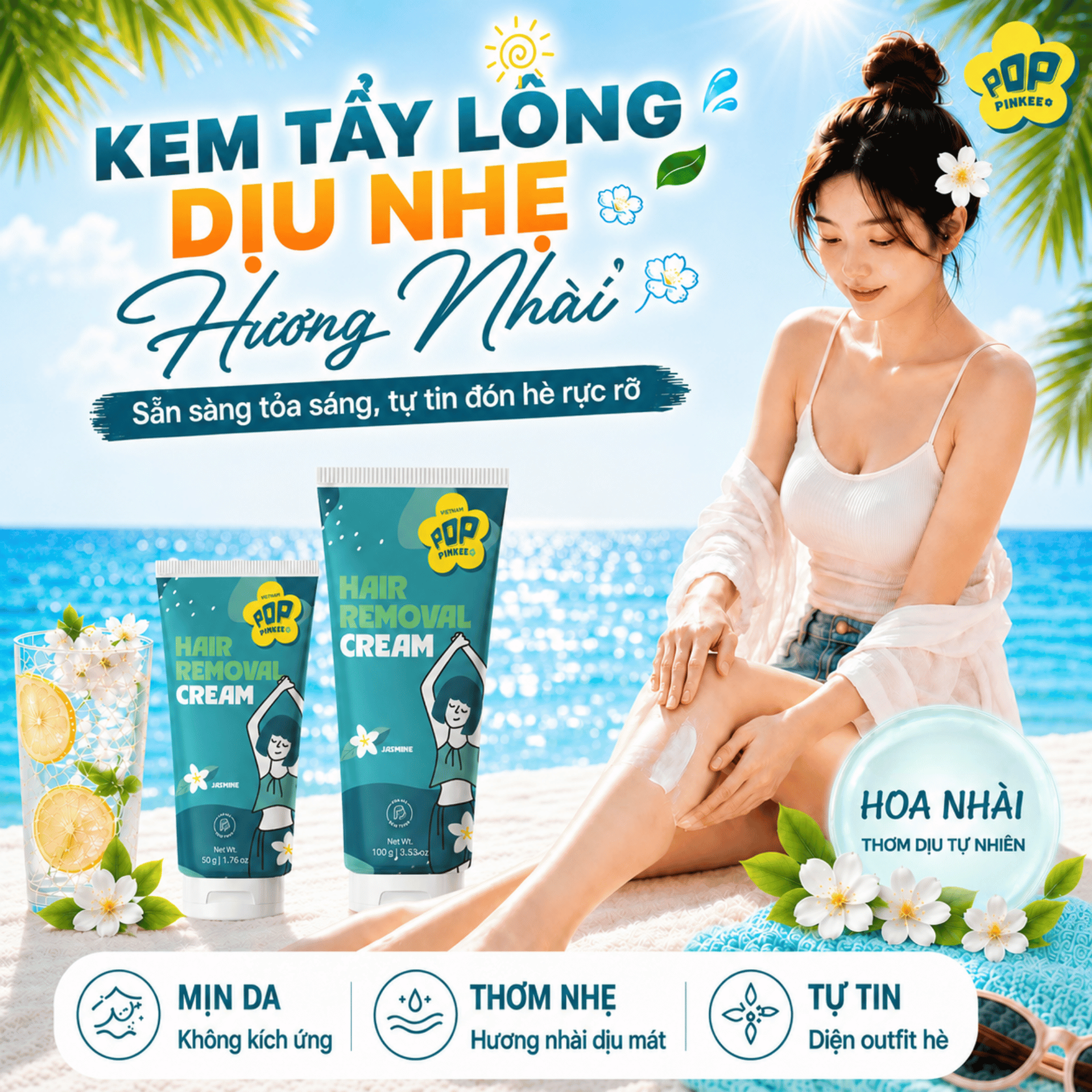 Combo Kem Tẩy Lông Và Serum Ức Chế Mọc Lông - Tuýp 100g