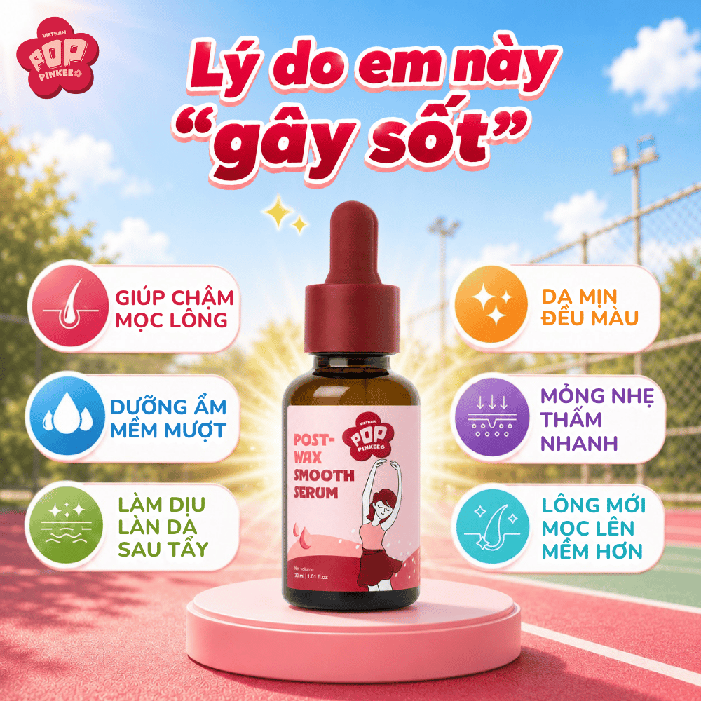 Tinh Chất Dưỡng Mịn Và Hỗ Trợ Chậm Mọc Lông POP Pinkee – Cho Da Êm Dịu Sau Tẩy Lông - 30ml